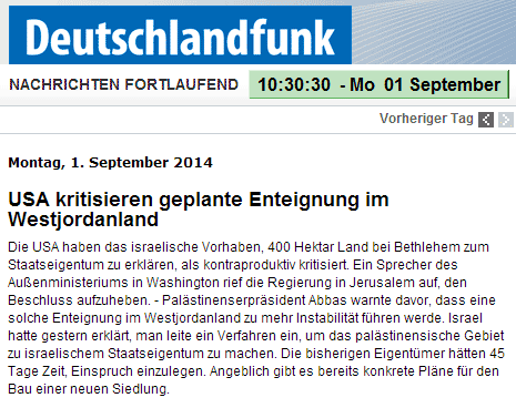 Enteignung in Bethlehem