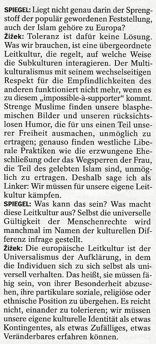 Slavoj Žižek - Spiegel-Artikel