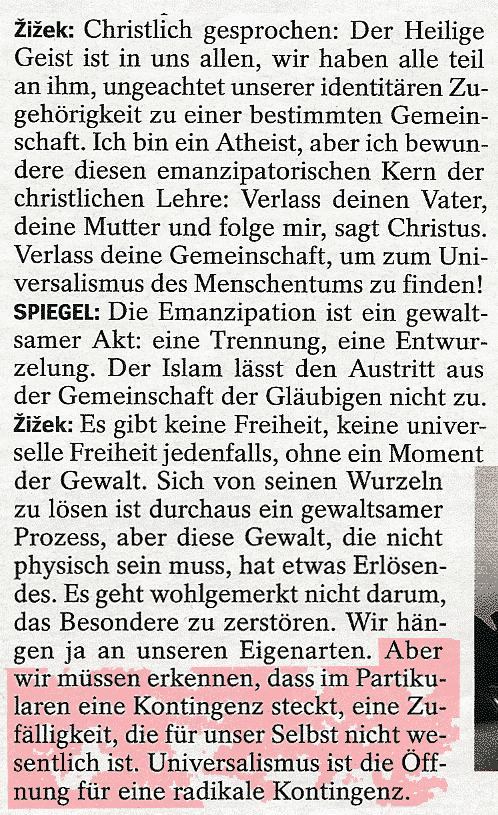 Slavoj Žižek - Spiegel-Artikel