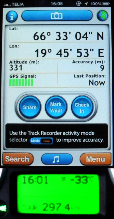 Am Polarkreis an der E45 vor Jokkmokk