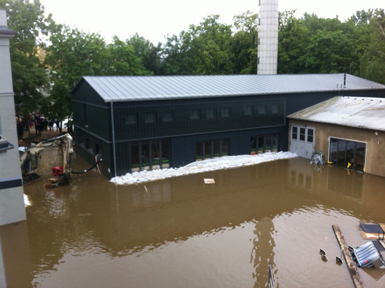 Hochwasser in der Burg Giebichenstein, Campus Design