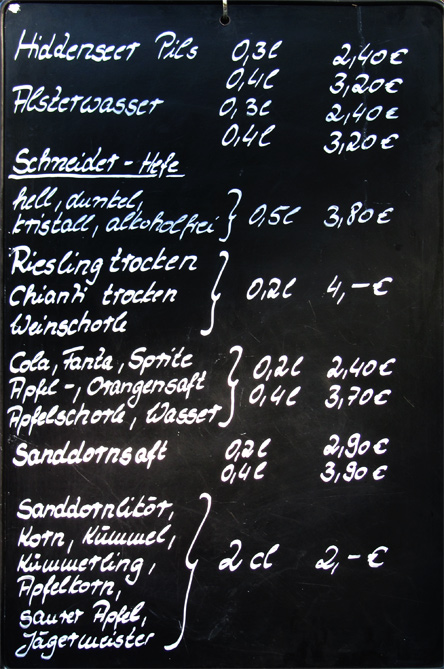 Preisliste Heiderose