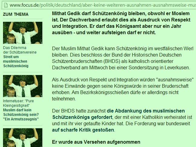 Muslim Schützenkönig