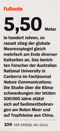 Anstieg Meeresspiegel