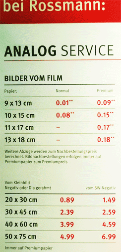 Print vom analogen Film rosmann