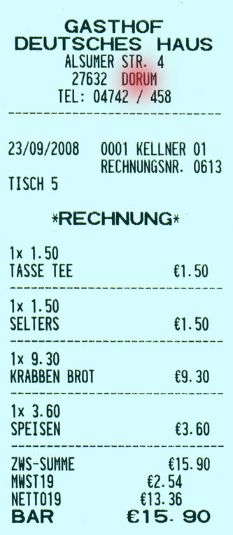 Besuch in Dorum, wo meine Mutter vor 107 Jahren geboren wurde!