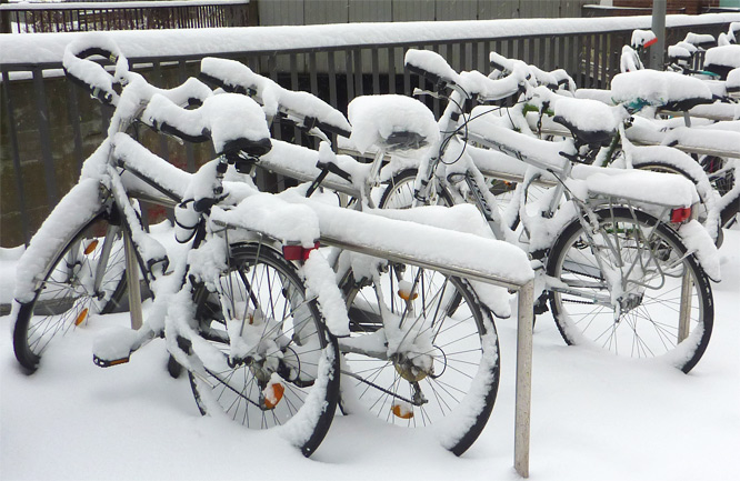 Fahrrad im Winter