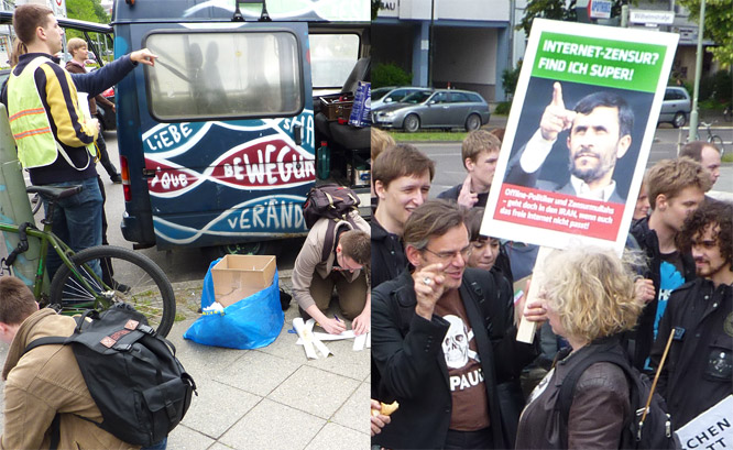 Demo der Piratenpartei gegen Internetzensur